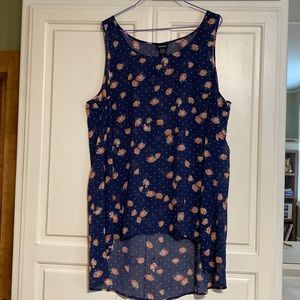 Navy blue floral tank